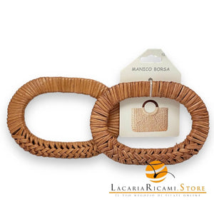 MANICI in Rattan - Colore: 13,5x9,5 Cm - NOCE - by LacariaRicami.Store