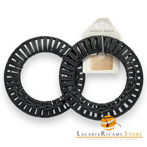 MANICI in Rattan - Colore: 15 Cm - NERO - by LacariaRicami.Store