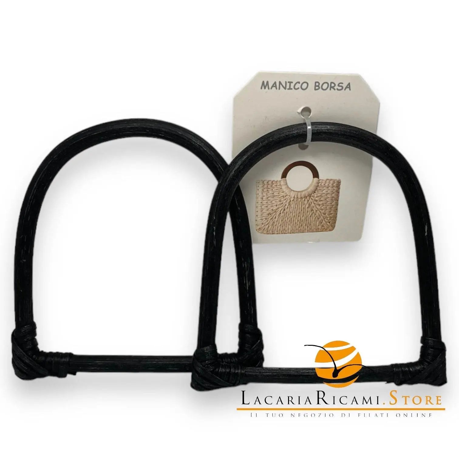 MANICI in Rattan - Colore: 12,5x12,5 Cm - NERO - by LacariaRicami.Store