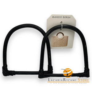 MANICI in Rattan - Colore: 12,5x12,5 Cm - NERO - by LacariaRicami.Store