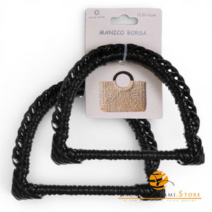 MANICI in Rattan - Colore: 13,5x11 Cm - NERO - by LacariaRicami.Store