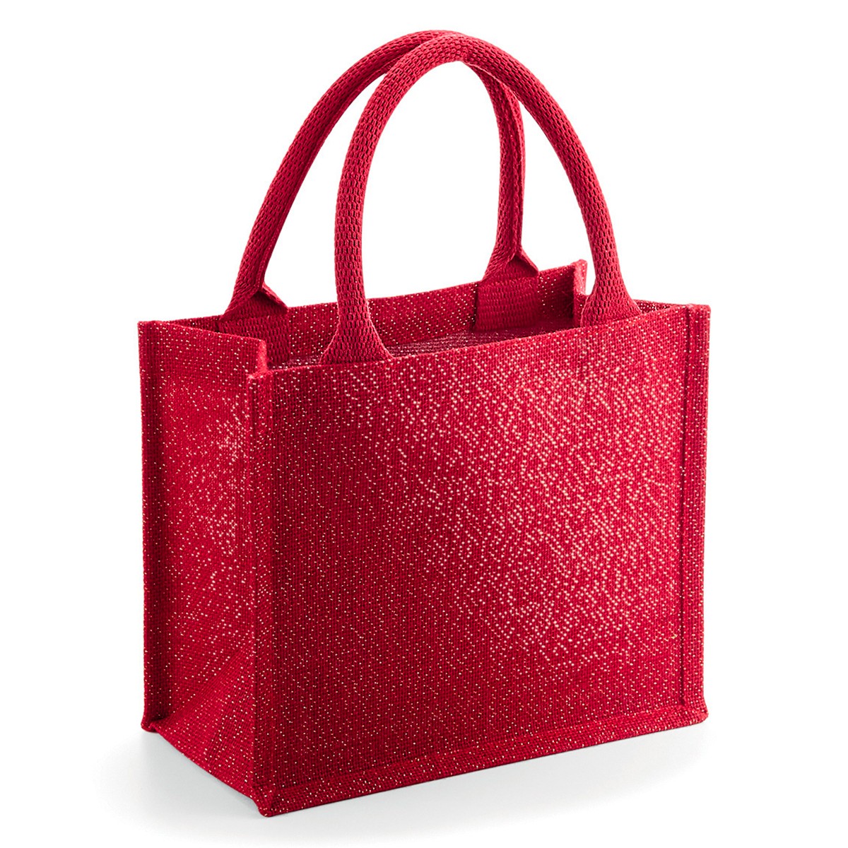 Zoom WM431 - 22X26X14 MANICO = 35 Cm – JUTA LAMINATA ROSSO GLITTER/ORO