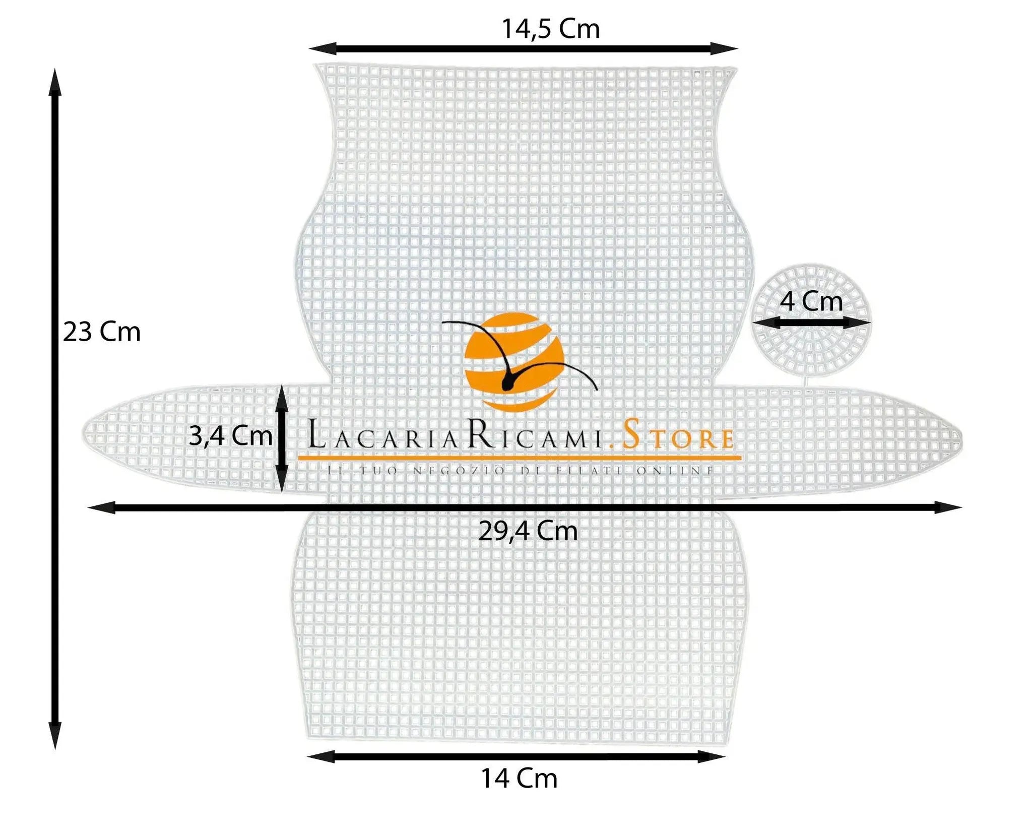 Rete Sagomata pochette 29,4x23 - - LacariaRicami.Store