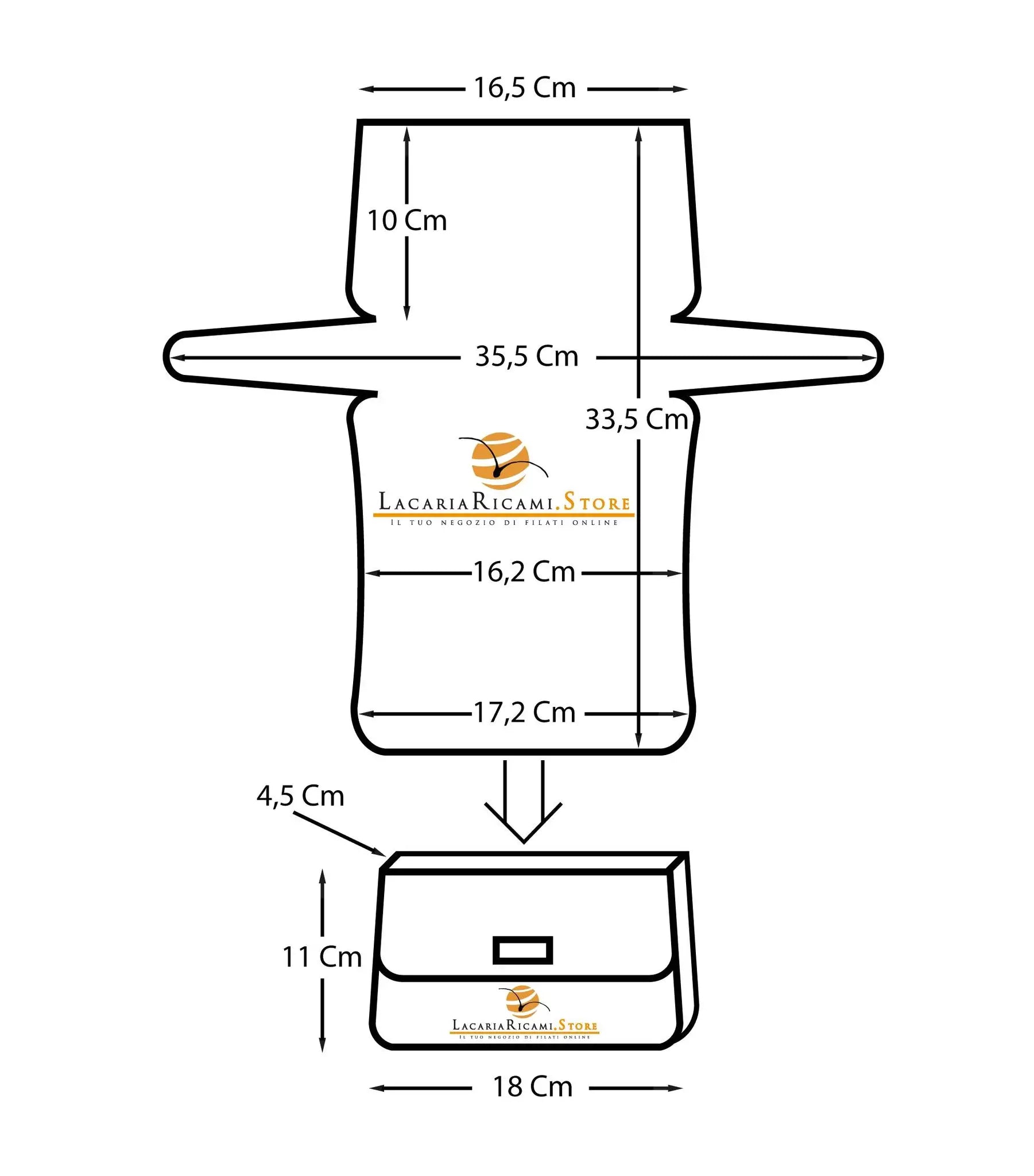 Rete Sagomata Pochette - - LacariaRicami.Store