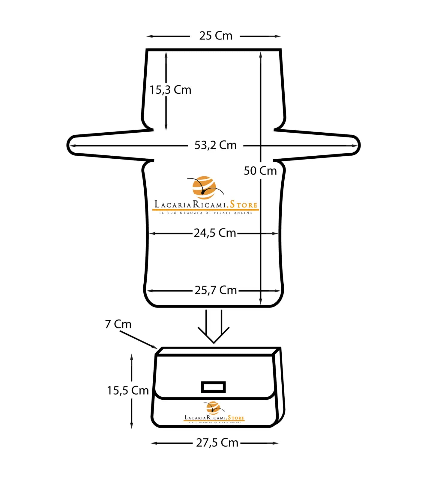 Rete Sagomata Pochette - - LacariaRicami.Store