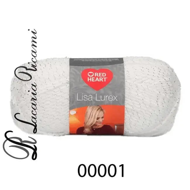 Lana LISA LUREX - RED HEART - Colore: 00001-BIANCO - by LacariaRicami.Store