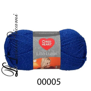 Lana LISA LUREX - RED HEART - Colore: 00005-BLU - by LacariaRicami.Store