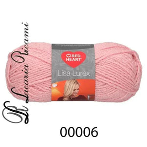 Lana LISA LUREX - RED HEART - Colore: 00006-ROSA - by LacariaRicami.Store