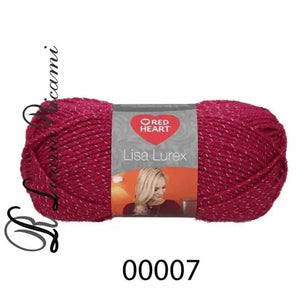Lana LISA LUREX - RED HEART - Colore: 00007-CICLAMINO - by LacariaRicami.Store