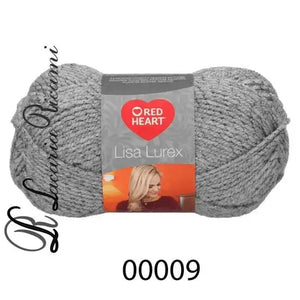 Lana LISA LUREX - RED HEART - Colore: 00009-GRIGIO - by LacariaRicami.Store