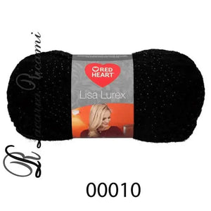 Lana LISA LUREX - RED HEART 00010-NERO - LacariaRicami.Store