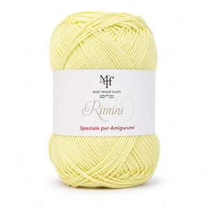 Cotone RIMINI - Miss Tricot Filati - Colore: 161 - GIALLO BABY - by LacariaRicami.Store