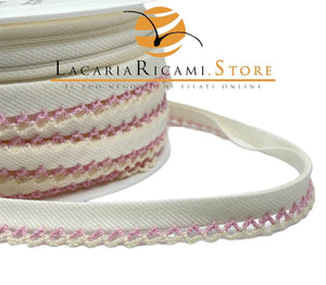 SBIECO CON PIZZO - 15mm - Colore: 11 - PANNA - Pizzo ROSA PANNA - by LacariaRicami.Store