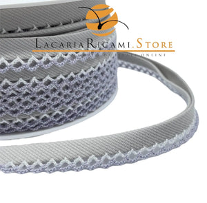 SBIECO CON PIZZO - 15mm - Colore: 08 - GRIGIO - Pizzo BIANCO GRIGIO - by LacariaRicami.Store