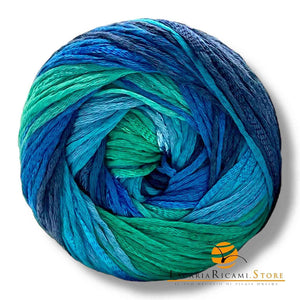 Cotone SENTIMENTO COLOR - Miss Tricot Filati - Colore: 04 - AZZURRO MIX - by LacariaRicami.Store