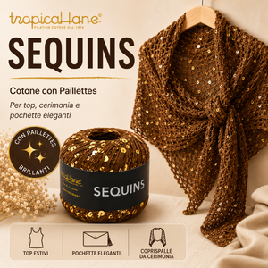 Cotone Sequins con Paillettes - Tropical Lane - Colore: - by LacariaRicami.Store
