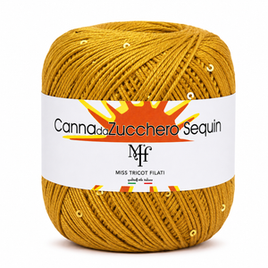 Viscosa CANNA DA ZUCCHERO SEQUIN - Miss Tricot Filati - Colore: 004 - SOLE - by LacariaRicami.Store