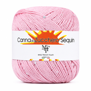 Viscosa CANNA DA ZUCCHERO SEQUIN - Miss Tricot Filati - Colore: 014 - ROSA - by LacariaRicami.Store