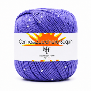 Viscosa CANNA DA ZUCCHERO SEQUIN - Miss Tricot Filati - Colore: 254 - VIOLA - by LacariaRicami.Store