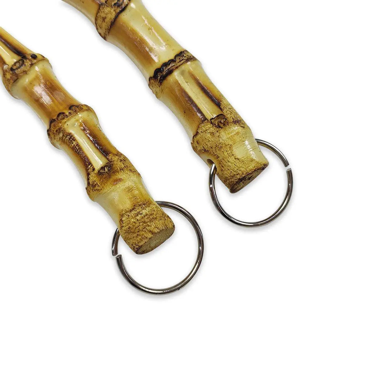 SET 2 Manici In Bamboo con Anelli 20x12Cm - - LacariaRicami.Store