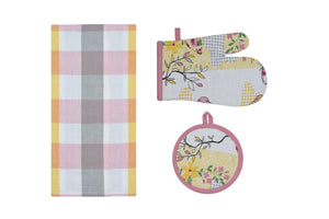 SET STROFINACCIO-PRESINE CALISE' - Preziosa Home - Colore: SET CALISE S01 - 04 ROSA SCURO GIALLO - by LacariaRicami.Store