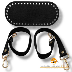 SET Borsa DENIM - MAS Srl 21x9Cm - NERO - LacariaRicami.Store