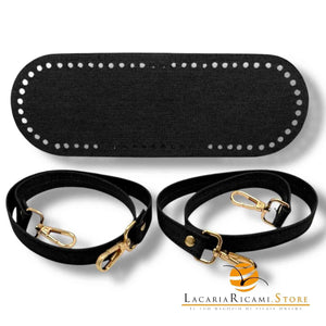 SET Borsa DENIM - MAS Srl - Colore: 30X10Cm - NERO - by LacariaRicami.Store