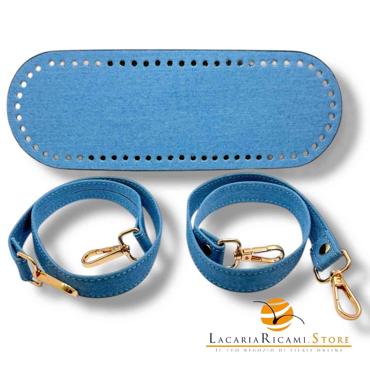 SET Borsa DENIM - MAS Srl 30X10Cm - SLAVATO - LacariaRicami.Store