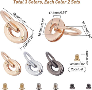 SET Occhiello a Vite Ovale con Gancio - MAS Srl - - LacariaRicami.Store