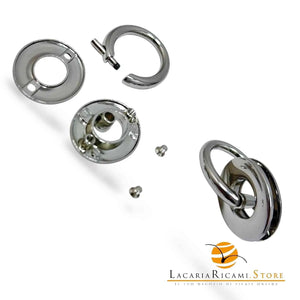 SET Occhiello a Vite Ovale con Gancio - MAS Srl - Colore: ARGENTO - by LacariaRicami.Store