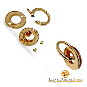 SET Occhiello a Vite Ovale con Gancio - MAS Srl - Colore: ORO - by LacariaRicami.Store