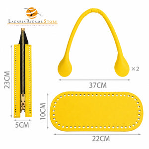 KIT Per Borse - 4 Pezzi - Colore: 22x10Cm - GIALLO - by LacariaRicami.Store