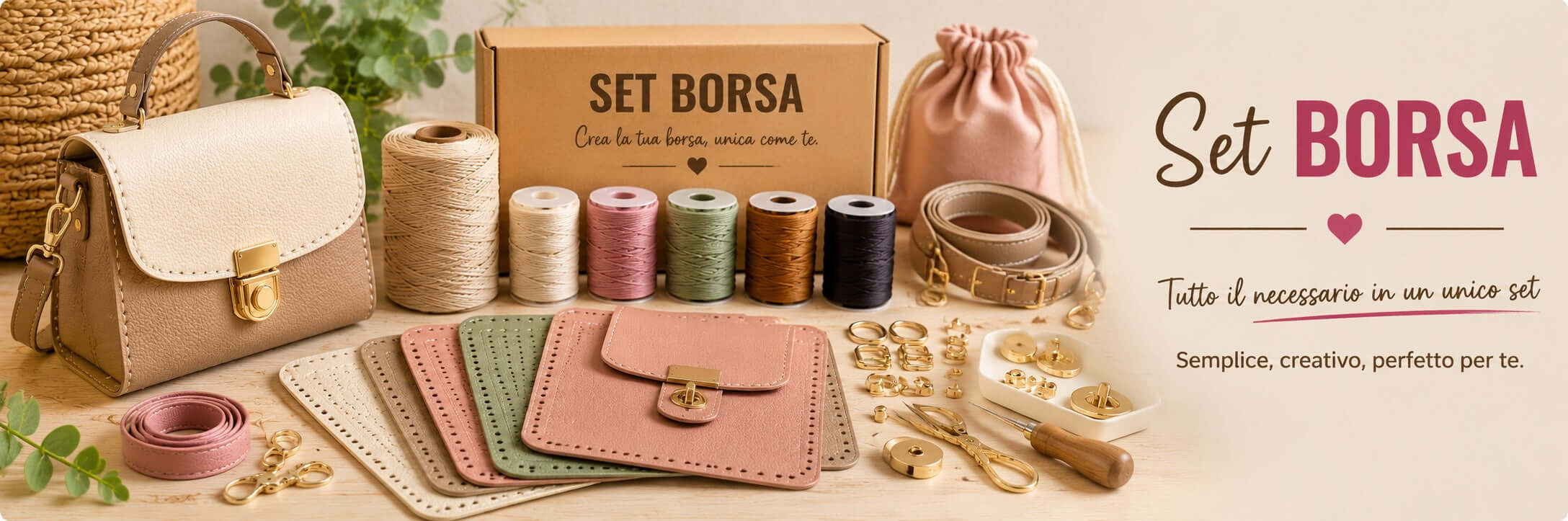 Kit e set completi per borse uncinetto fai da te