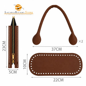 KIT Per Borse - 4 Pezzi - Colore: 22x10Cm - MARRONE - by LacariaRicami.Store
