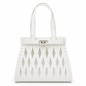 SET BORSA Rombi - MAS Srl - Colore: BIANCO - by LacariaRicami.Store