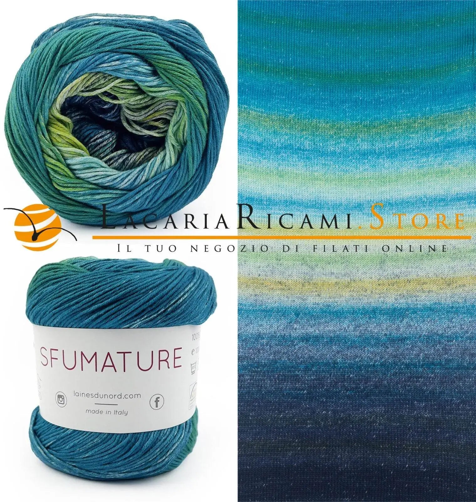 Cotone SFUMATURE - Laines du Nord - - LacariaRicami.Store