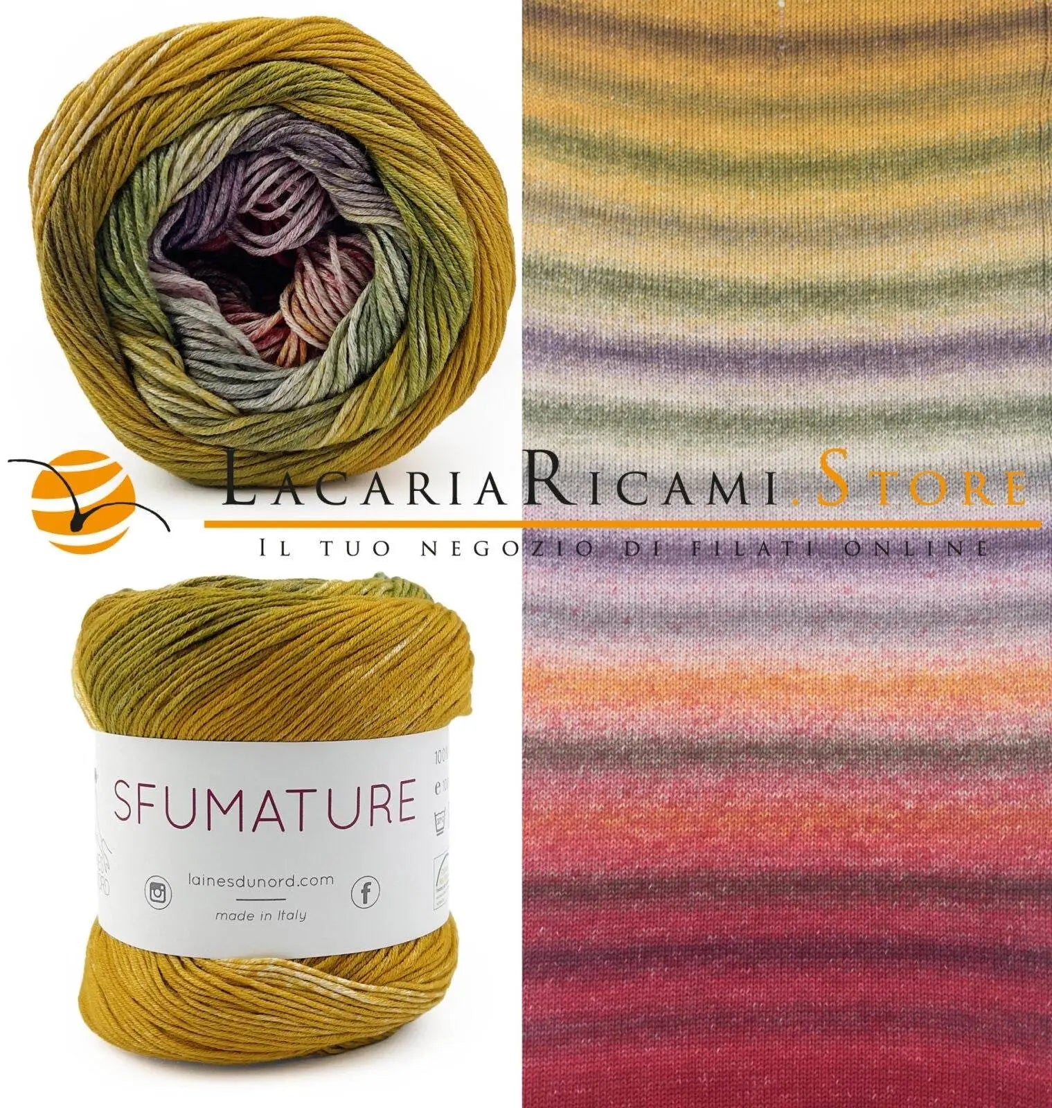 Cotone SFUMATURE - Laines du Nord - - LacariaRicami.Store