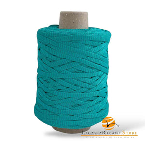 Fettuccia SHOPPER 100% Nylon - Silke - Colore: 13 - SMERALDO - by LacariaRicami.Store