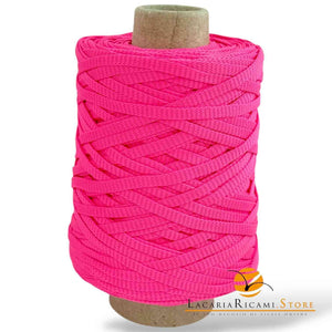 Fettuccia SHOPPER 100% Nylon - Silke - Colore: 16 - ROSA FLUO - by LacariaRicami.Store