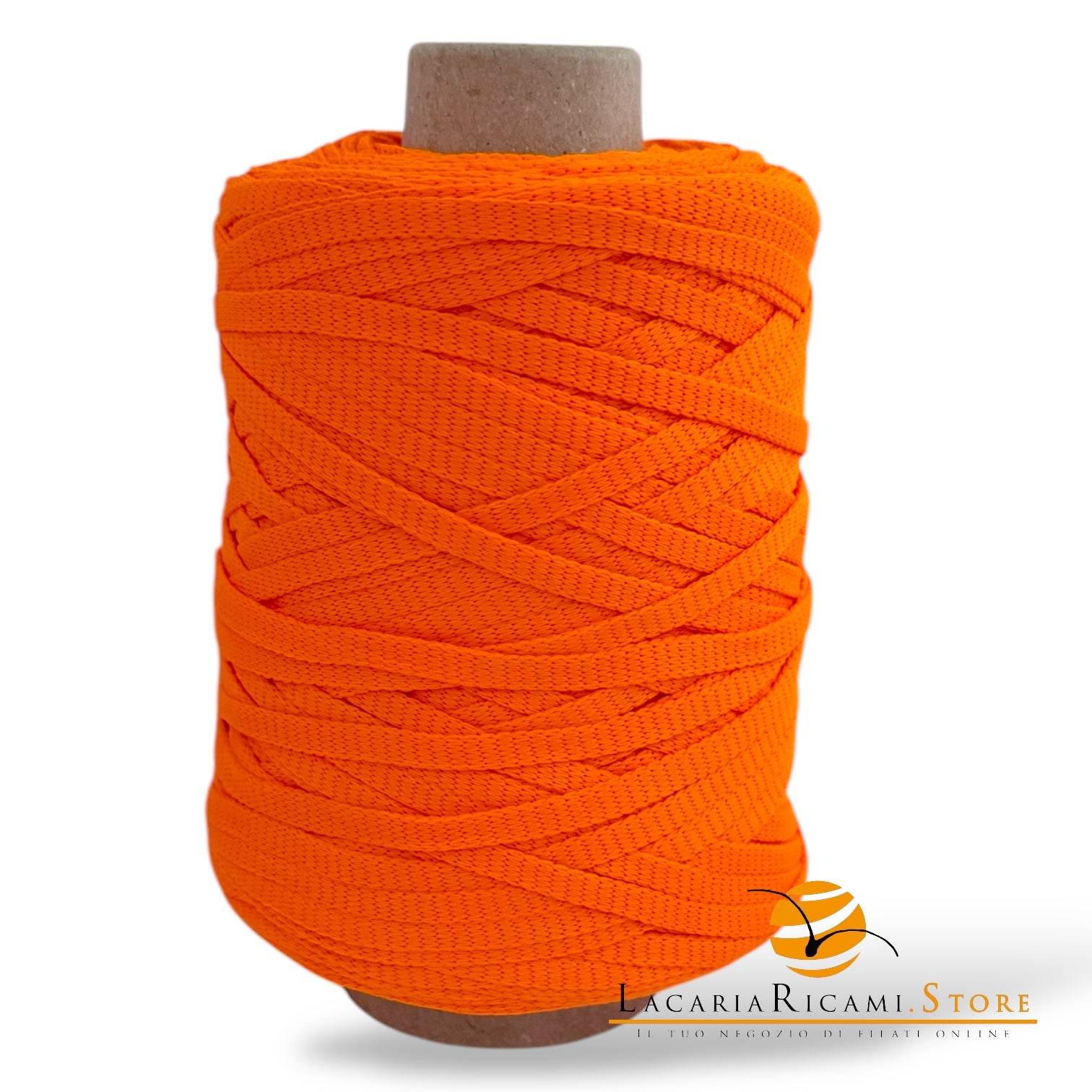Fettuccia SHOPPER 100% Nylon - Silke - ARANCIO FLUO - LacariaRicami.Store