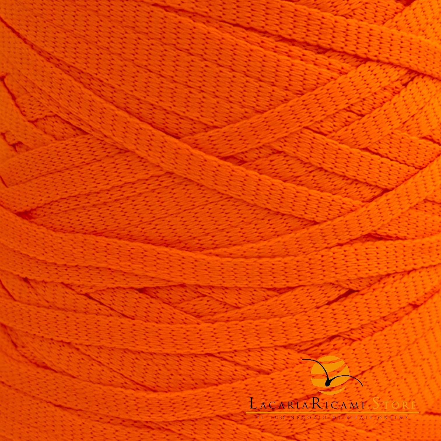 Fettuccia SHOPPER 100% Nylon - Silke - ARANCIO FLUO - LacariaRicami.Store