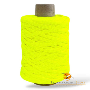 Fettuccia SHOPPER 100% Nylon - Silke - Colore: 15 - GIALLO FLUO - by LacariaRicami.Store