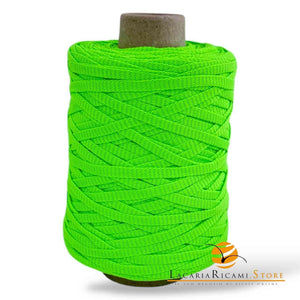 Fettuccia SHOPPER 100% Nylon - Silke - Colore: 17 - VERDE FLUO - by LacariaRicami.Store