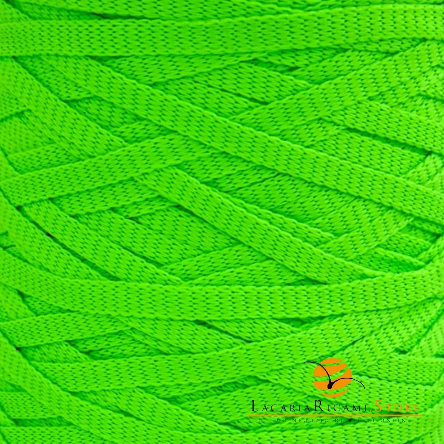 Fettuccia SHOPPER 100% Nylon - Silke - VERDE FLUO - LacariaRicami.Store