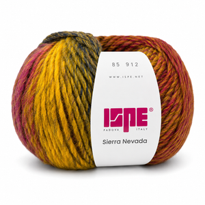 Lana SIERRA NEVADA - ISPE - Colore: 85 - SENAPE MIX SFUMATO - by LacariaRicami.Store