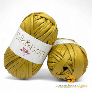 Fettuccia SILK&BAG PELLE (Eco Pelle) - Silke - Colore: 40 - SENAPE - by LacariaRicami.Store