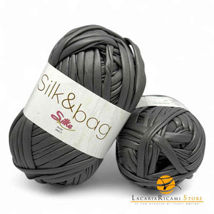 Fettuccia SILK&BAG PELLE (Eco Pelle) - Silke 42 - GRIGIO - LacariaRicami.Store