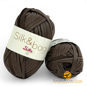 Fettuccia SILK&BAG PELLE (Eco Pelle) - Silke 45 - MARRONE - LacariaRicami.Store