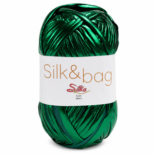 Fettuccia SILK&BAG - Silke - Colore: 0028M - VERDE - by LacariaRicami.Store