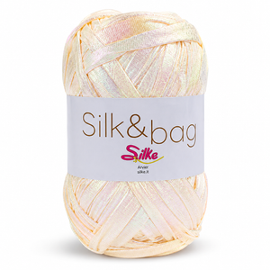 Fettuccia SILK&BAG MADREPERLA - Silke - Colore: 0002 - CREMA MADREPERLA - by LacariaRicami.Store